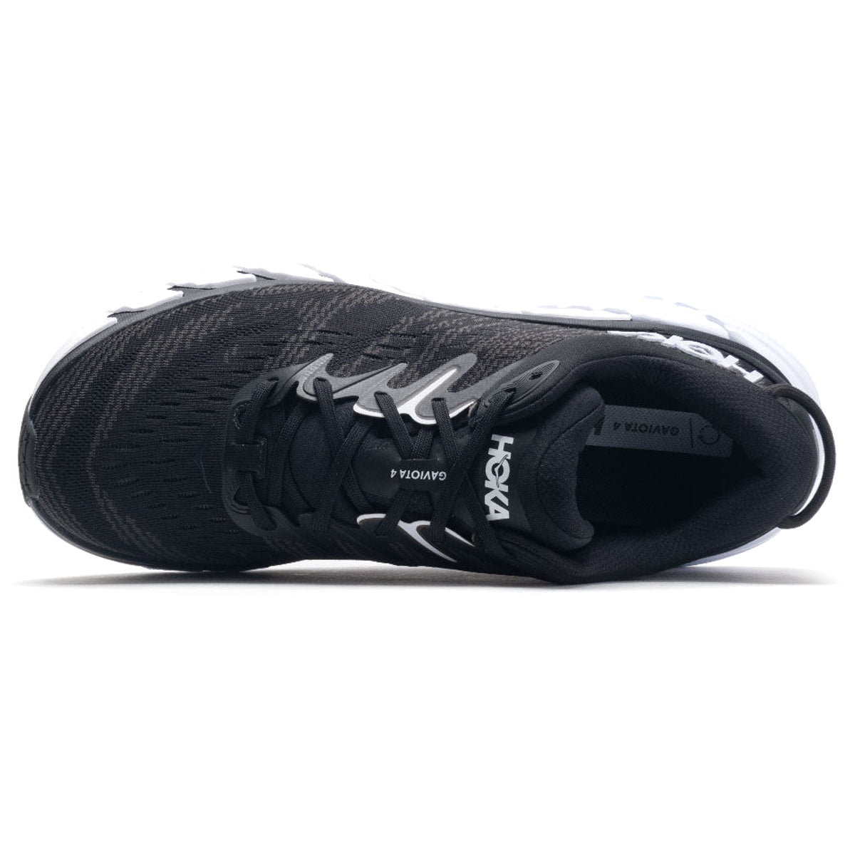 Hoka Gaviota 4 Wide 1123200-BWHT Textile Synthetic Mens Trainers - Black White - W - 9.5#color_black white
