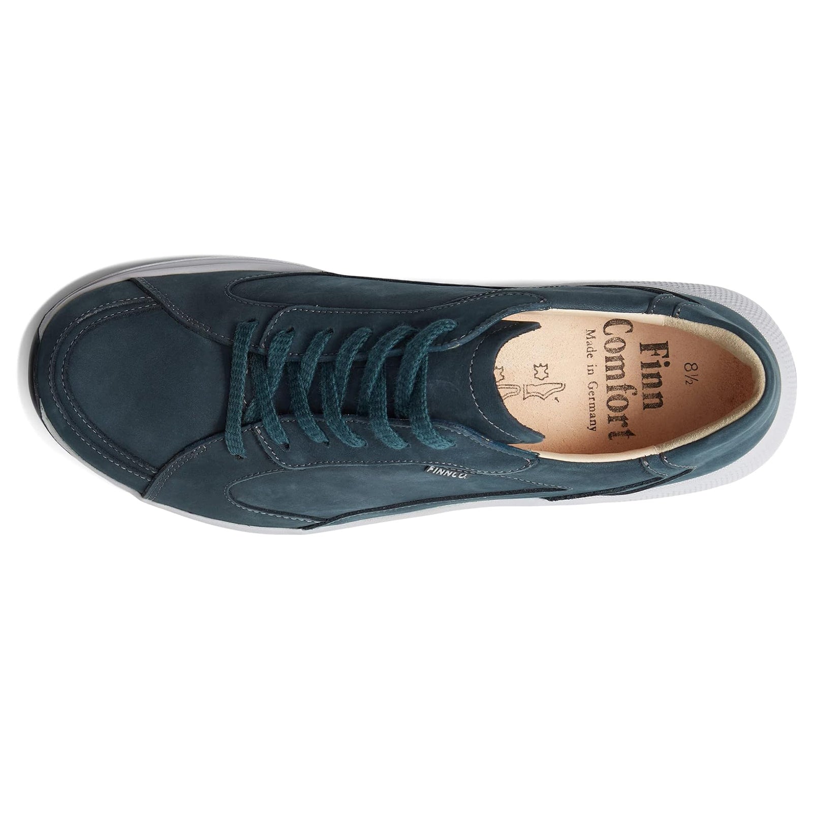 Finn Comfort Piccadilly Nubuck Leather Womens Shoes#color_petrol