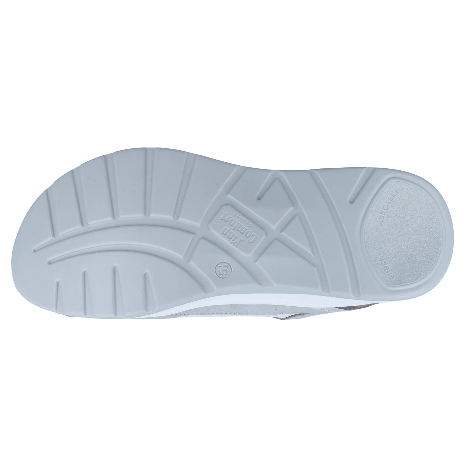 Finn Comfort Piccadilly Nubuck Leather Womens Shoes#color_mouse argento white silver