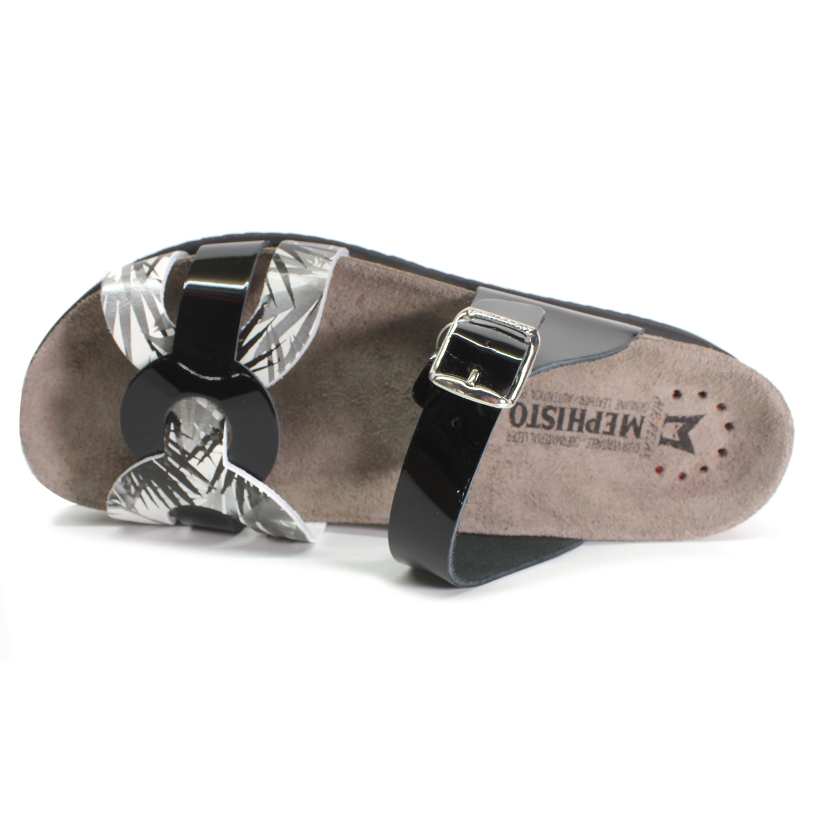 Mephisto Helma Patent Leather Womens Sandals#color_black