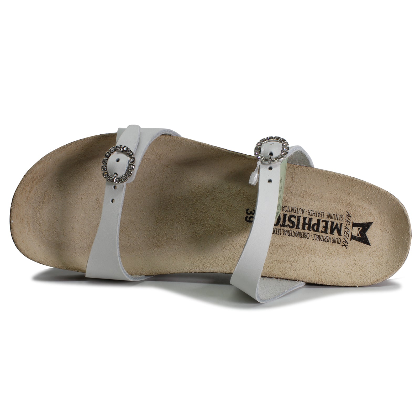 Mephisto Idelya P5142380 Leather Womens Sandals - White - 39#color_white