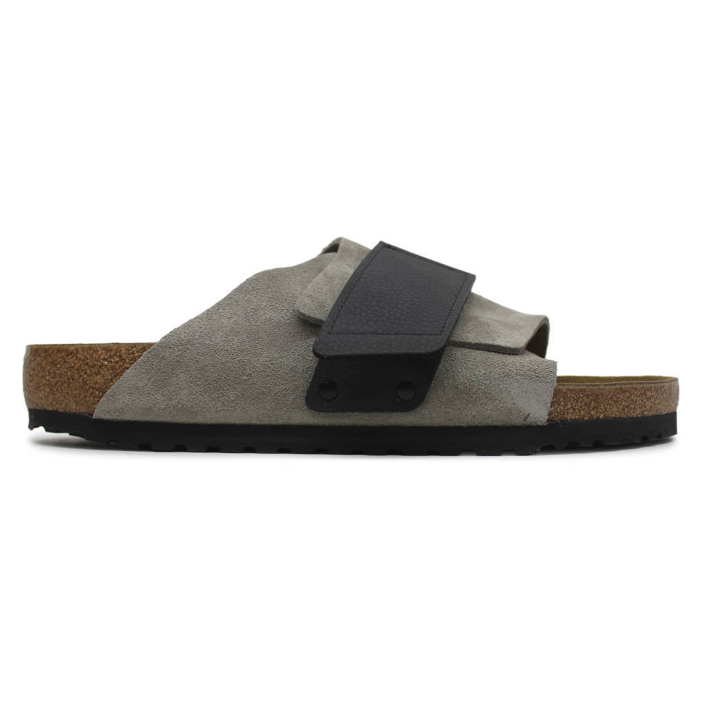 Birkenstock Kyoto Nubuck Leather Unisex Sandals#color_stone coin