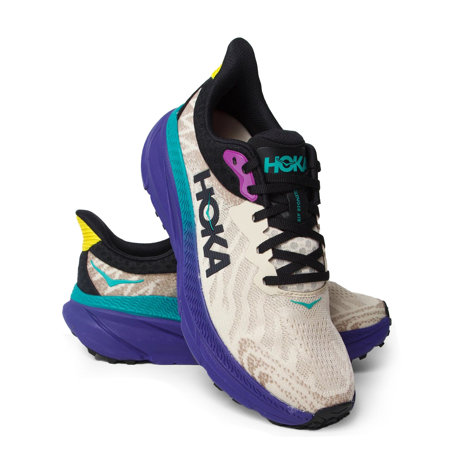Hoka Challenger ATR 7 Textile Mens Trainers#color_oatmeal mountain iris