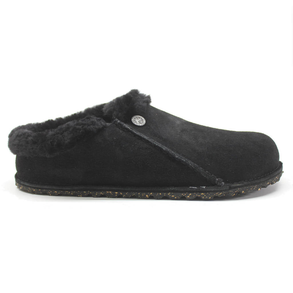 Birkenstock Zermatt Premium Shearling Suede Leather Unisex Sandals#color_black black