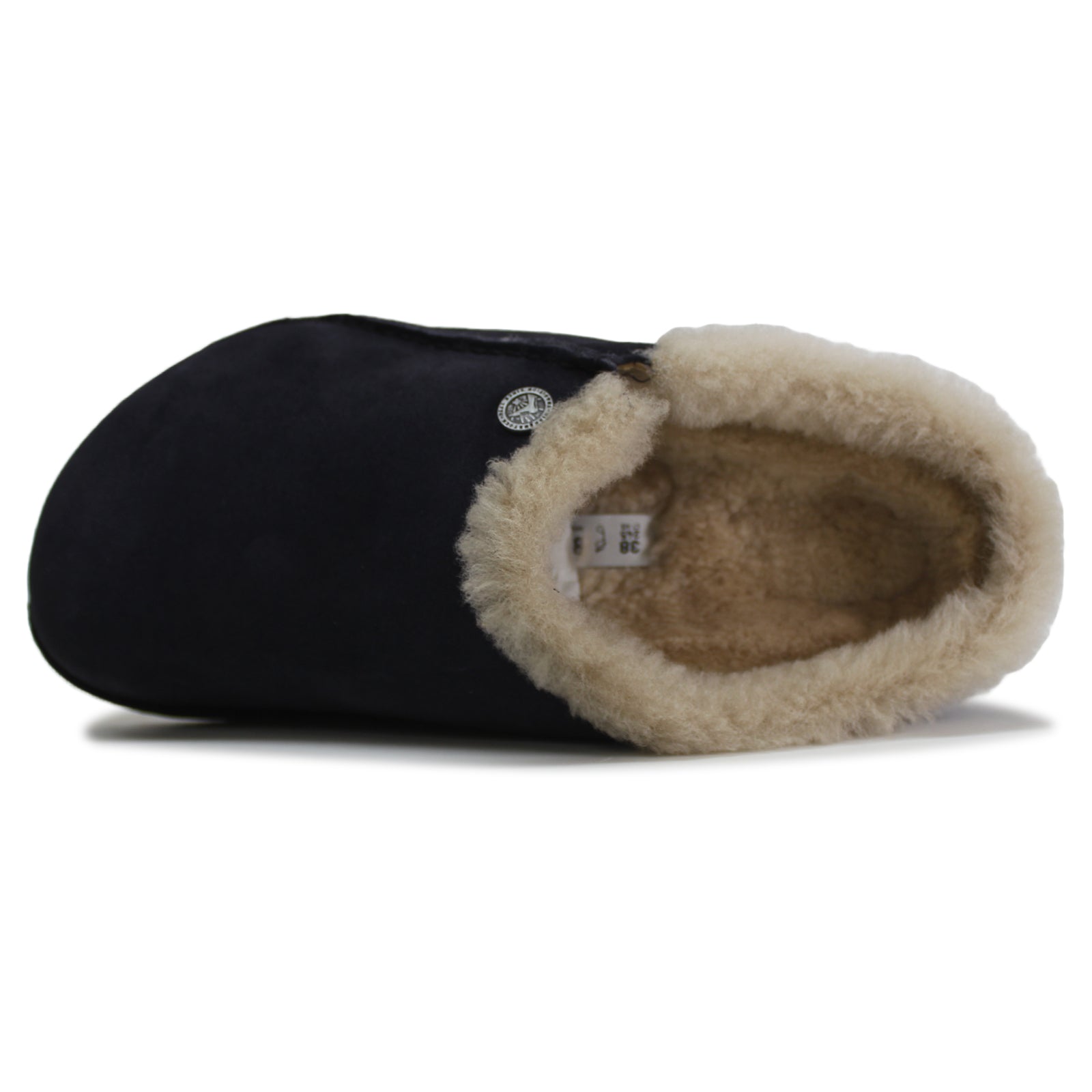 Birkenstock Zermatt Premium Shearling 1025146 Suede Leather Unisex Sandals - Midnight - 39#color_midnight