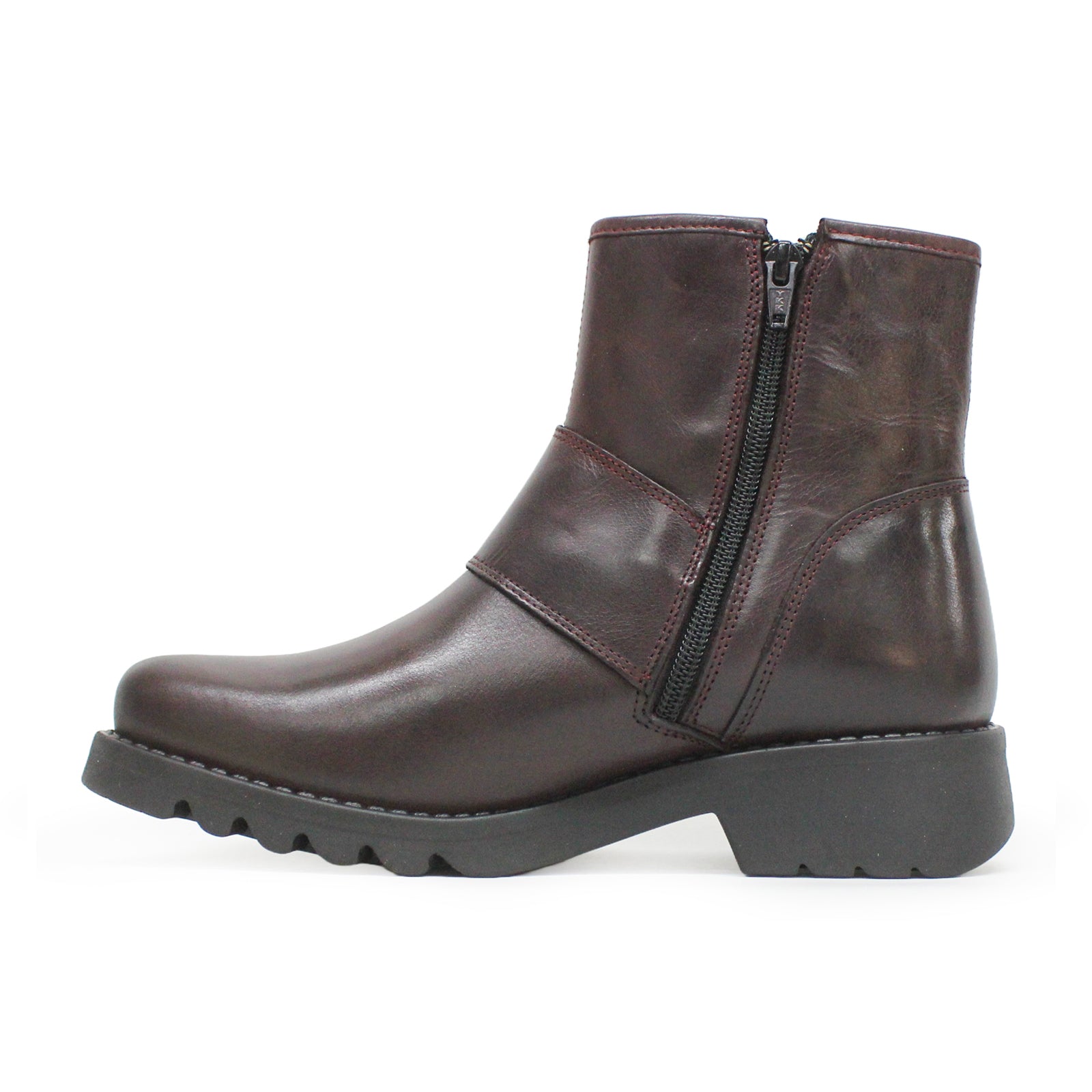 Fly London RILY991FLY P144991015 Rug Leather Womens Boots - Wine - 38#color_wine