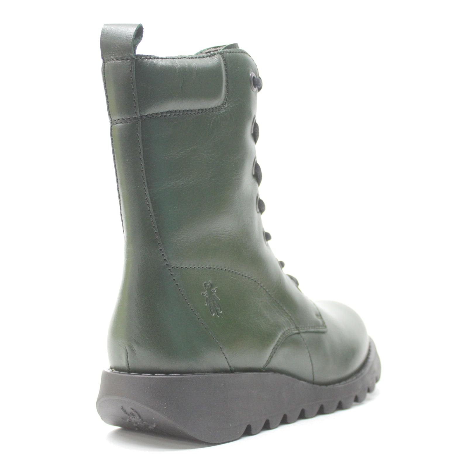 Fly London SILF015FLY Leather Womens Boots#color_dark green