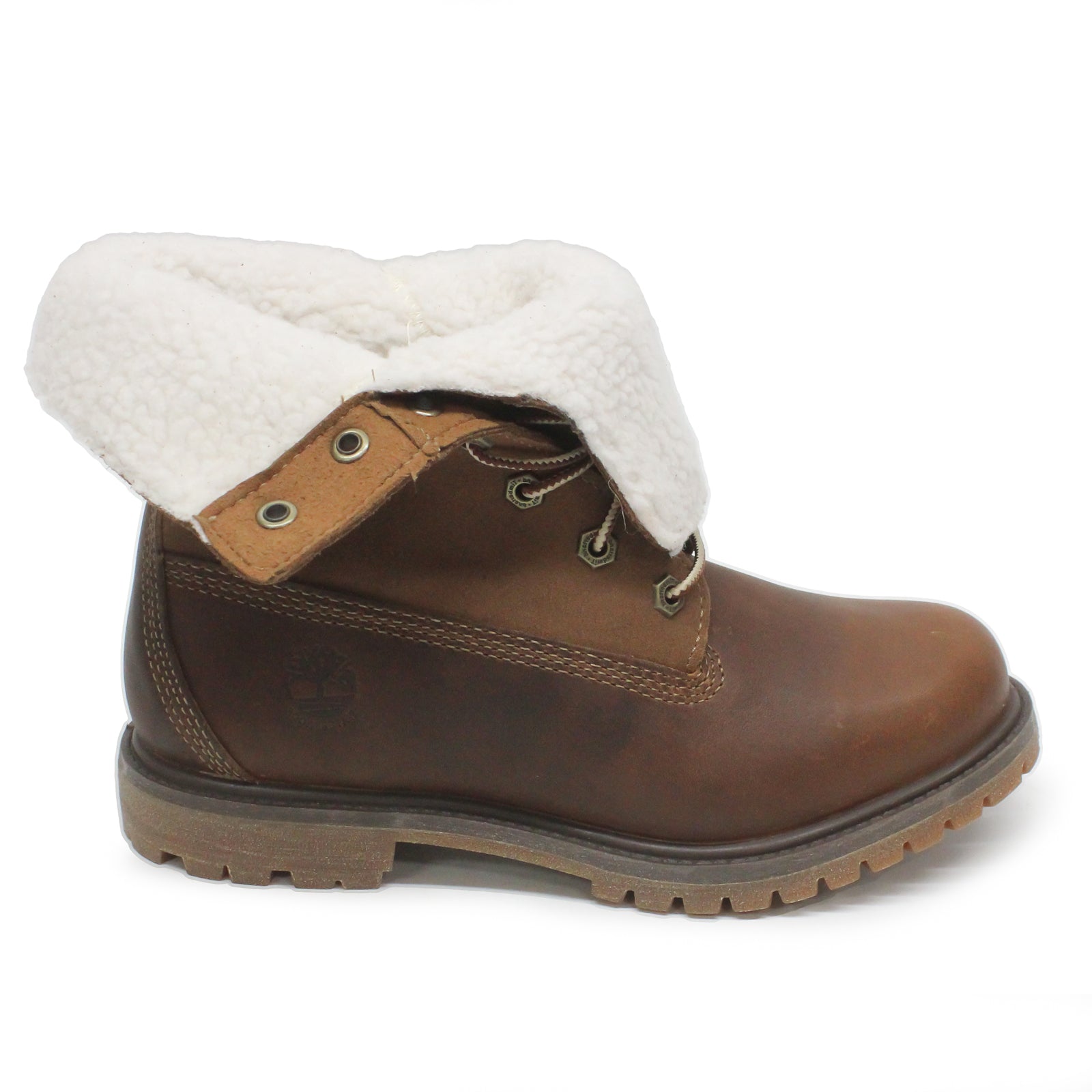Timberland Authentic Mid Full Grain Leather Womens Boots#color_dark brown
