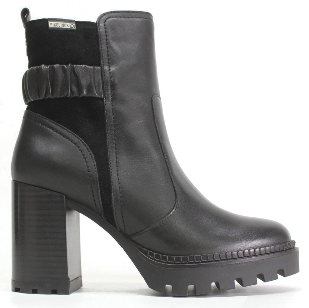 Pikolinos Cervera Leather Womens Boots#color_black