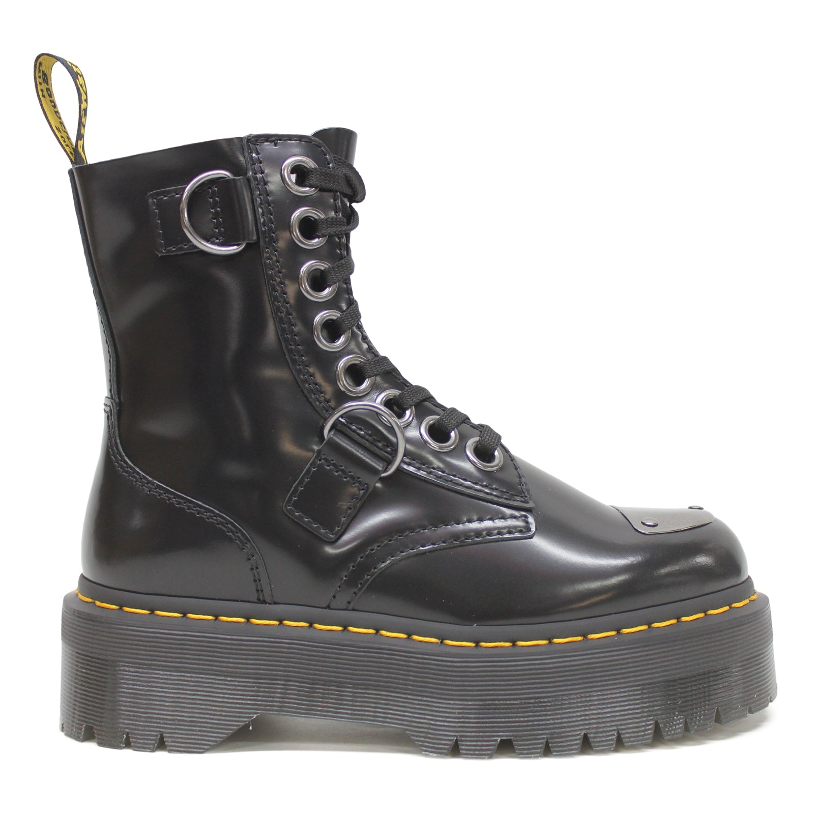 Dr. Martens Jadon Alt Buttero Leather Unisex Boots#color_black