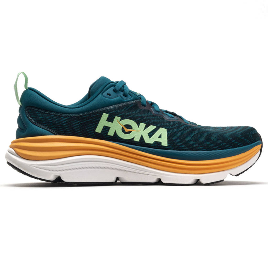 Hoka Gaviota 5 Textile Synthetic Men's Running Shoes#color_deep lagoon sherbet