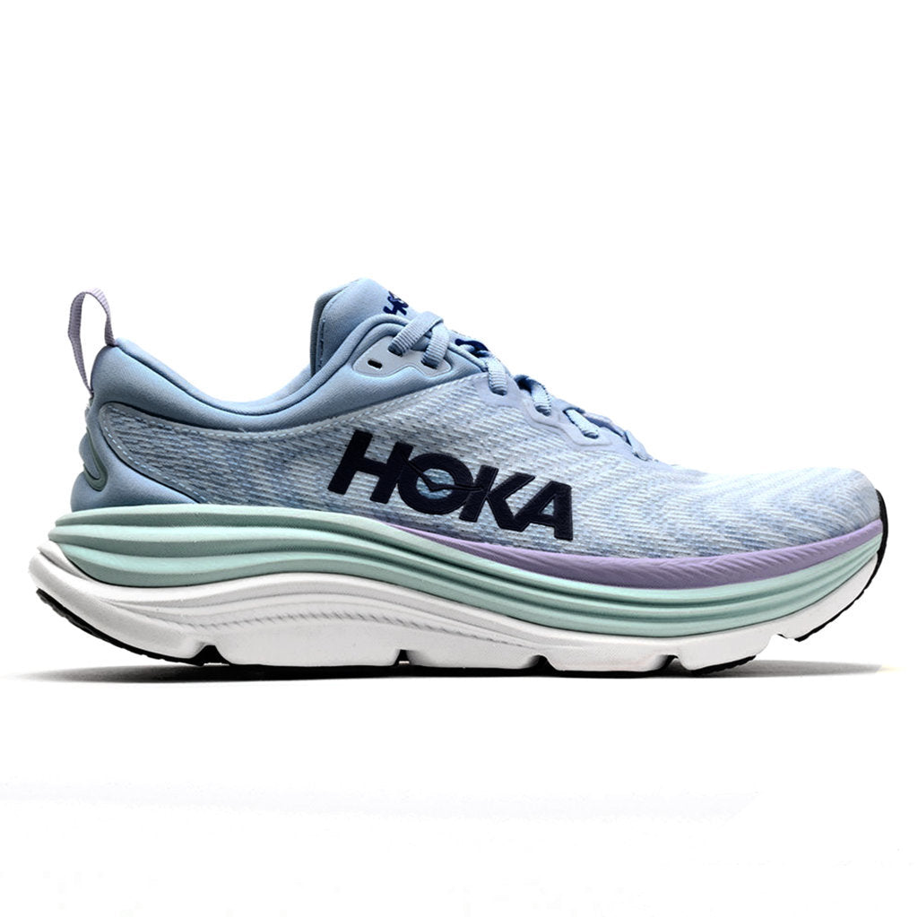 Hoka One One Gaviota 5 Textile Synthetic Womens Trainers#color_airy blue sunlit ocean