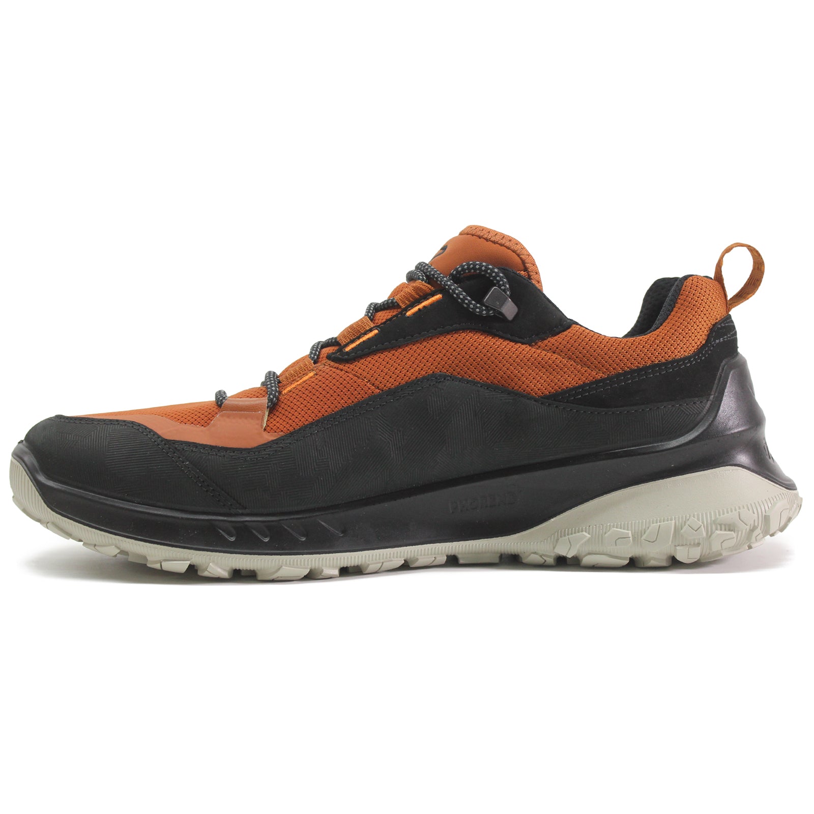 Ecco ULT-TRN Leather Textile Mens Trainers#color_black cognac