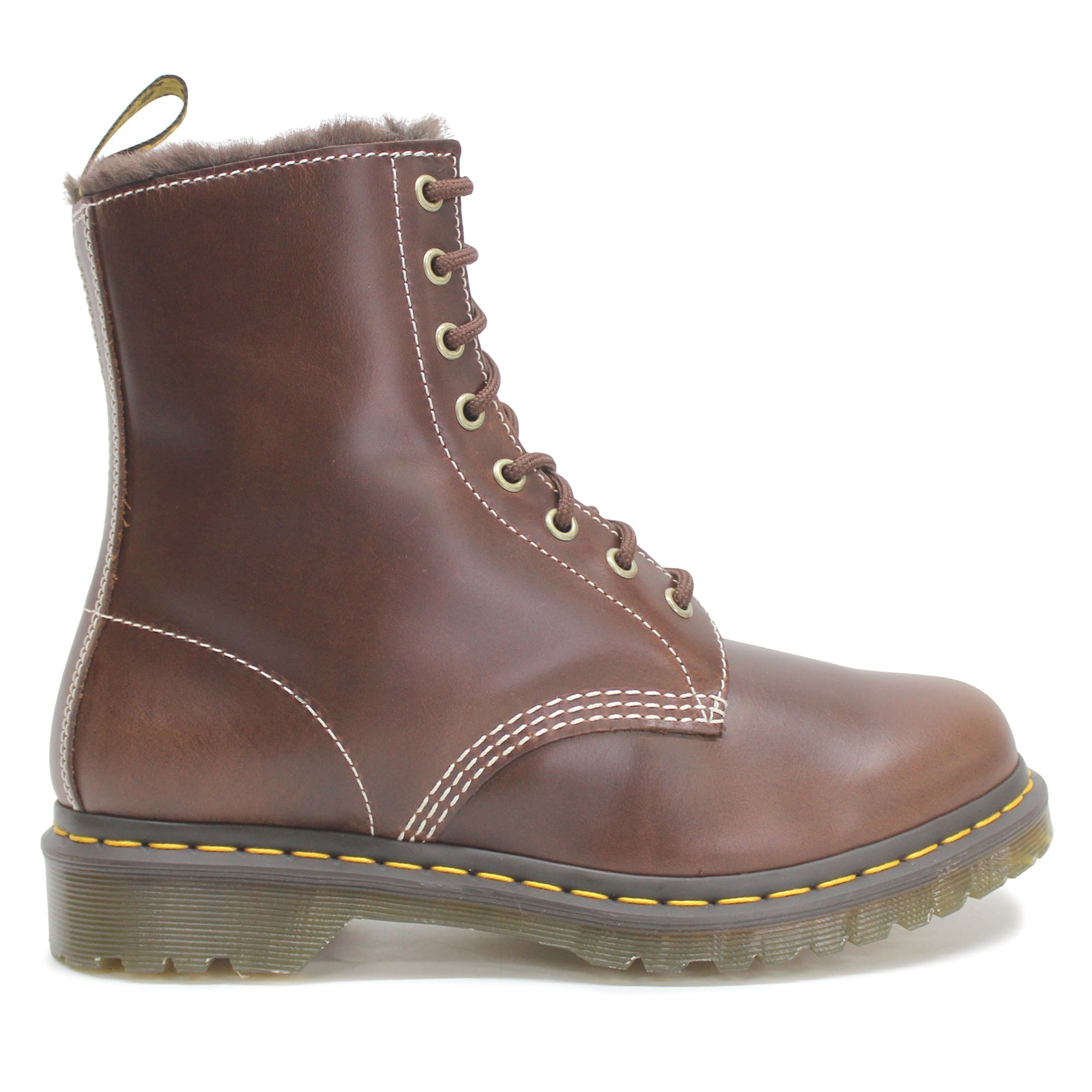 Dr. Martens 1460 Serena Leather Womens Boots#color_dark brown