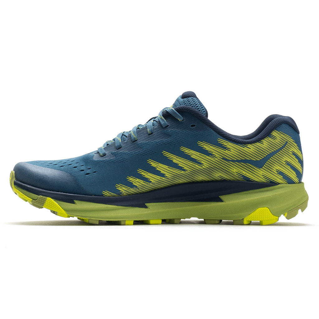 Hoka One One Torrent 3 Textile Synthetic Mens Trainers#color_bluesteel dark citron