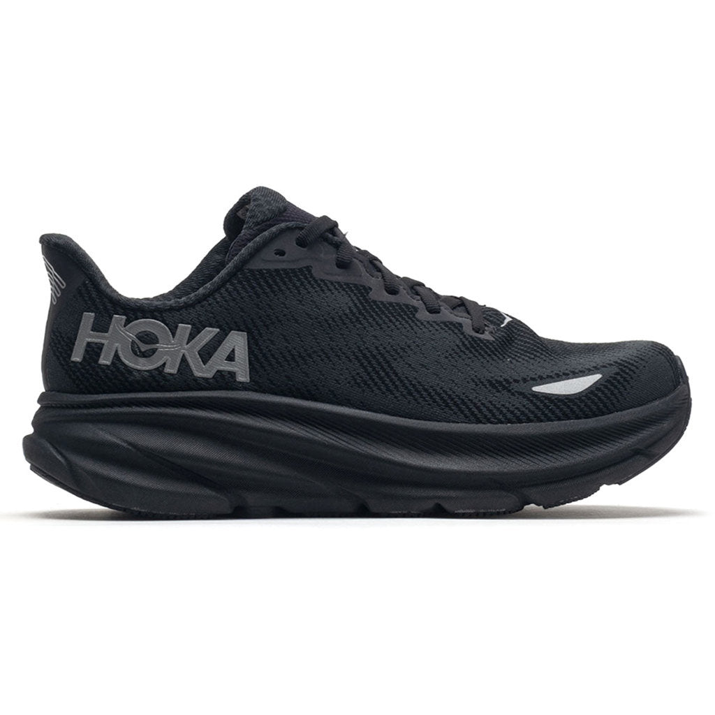 Hoka One One Clifton 9 GTX Textile Synthetic Mens Trainers#color_black black