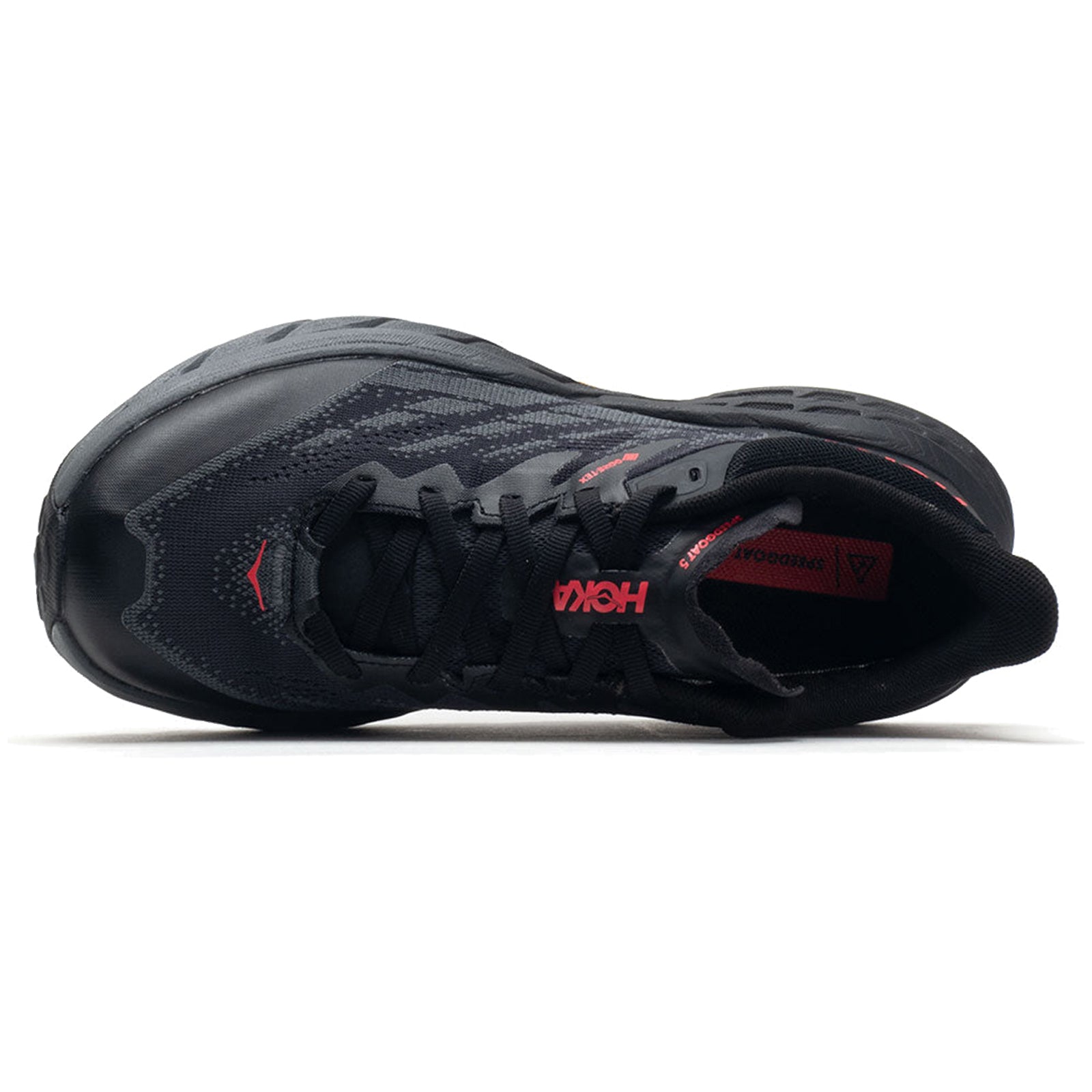 Hoka Speedgoat 5 GTX Spike Textile Synthetic Womens Trainers#color_black black
