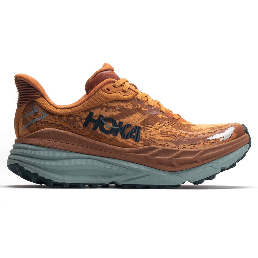 Hoka Stinson 7 Textile Synthetic Men's Running Shoes#color_amber haze amber brown