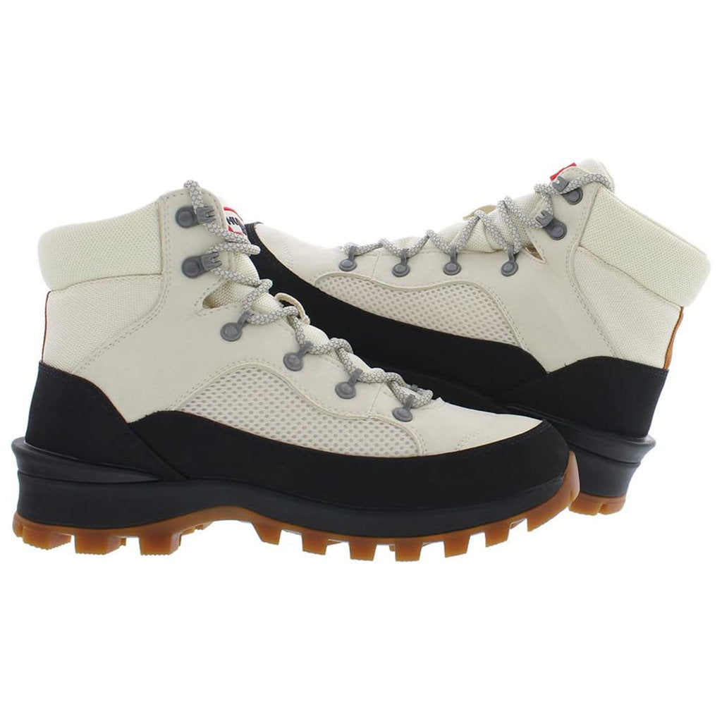Hunter Explorer Synthetic Textile Womens Boots#color_white willow cosy cream black