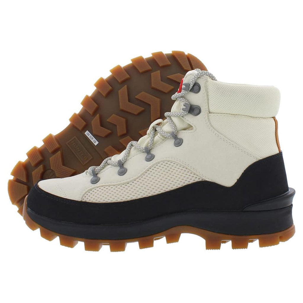 Hunter Explorer Synthetic Textile Womens Boots#color_white willow cosy cream black