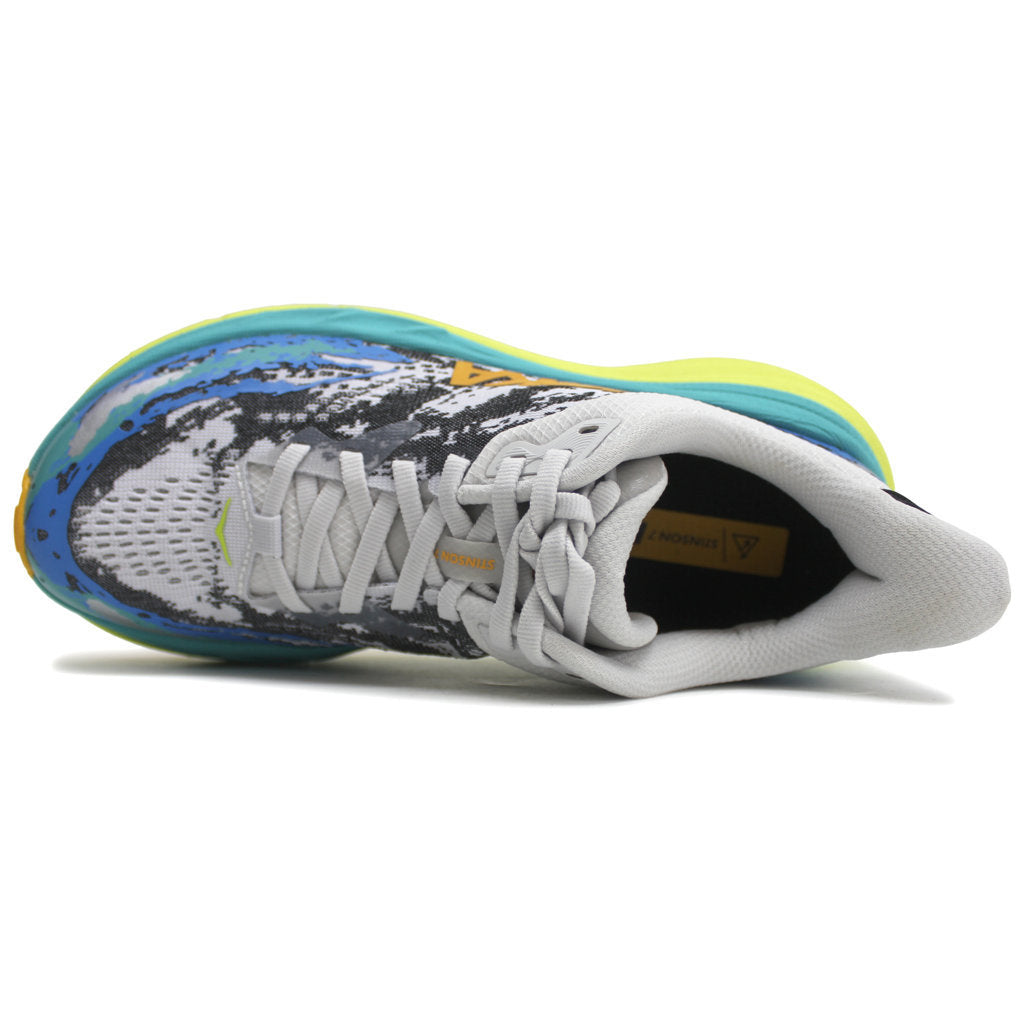 Hoka One One Stinson 7 Textile Synthetic Womens Trainers#color_white evening primrose
