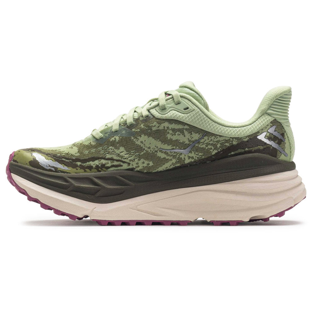 Hoka Stinson 7 Textile Synthetic Women's Running Shoes#color_seed green beet root