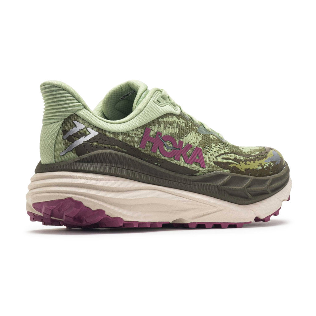 Hoka Stinson 7 Textile Synthetic Women's Running Shoes#color_seed green beet root