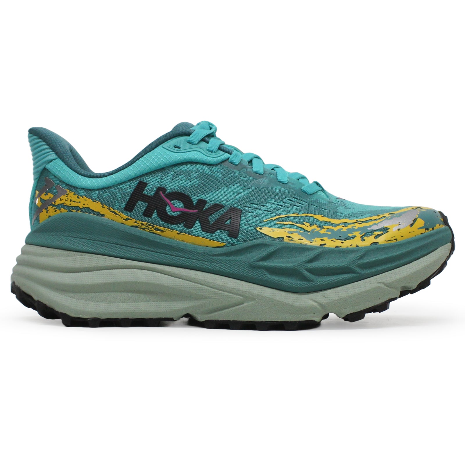 Hoka Stinson 7 Textile Synthetic Women's Running Shoes#color_electric aqua oceanic