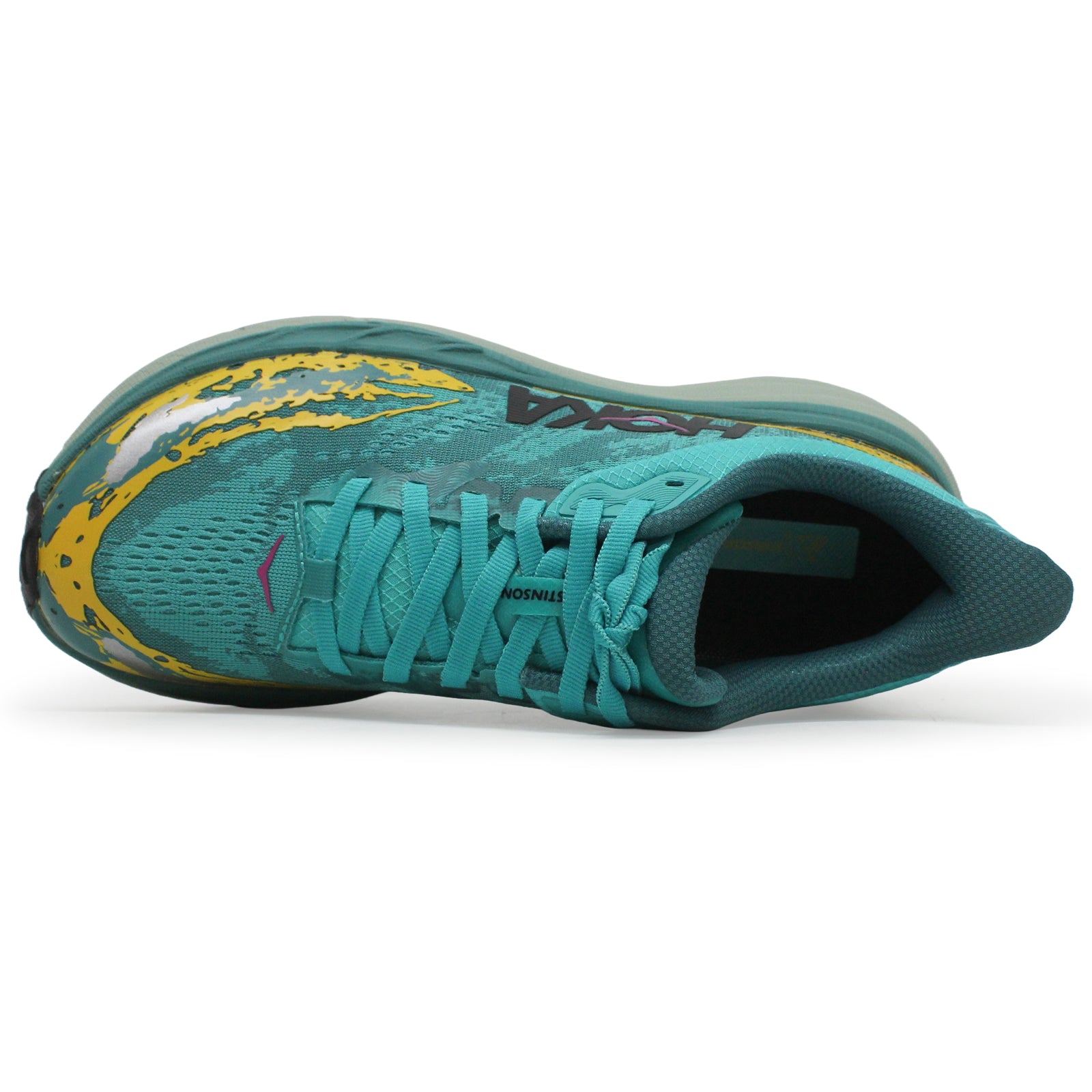 Hoka Stinson 7 Textile Synthetic Women's Running Shoes#color_electric aqua oceanic