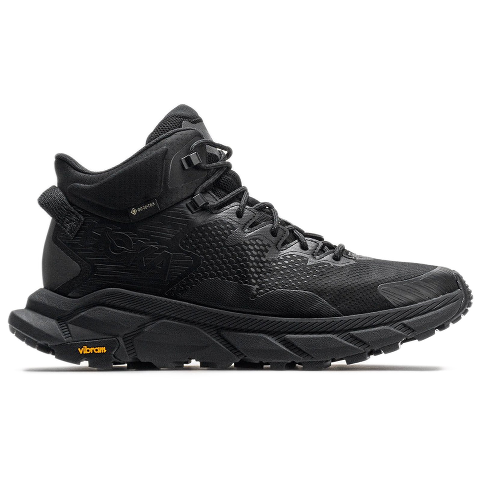 Hoka Trail Code GTX 1123165-BRVN Textile Synthetic Mens Boots - Black Raven - 10#color_black raven