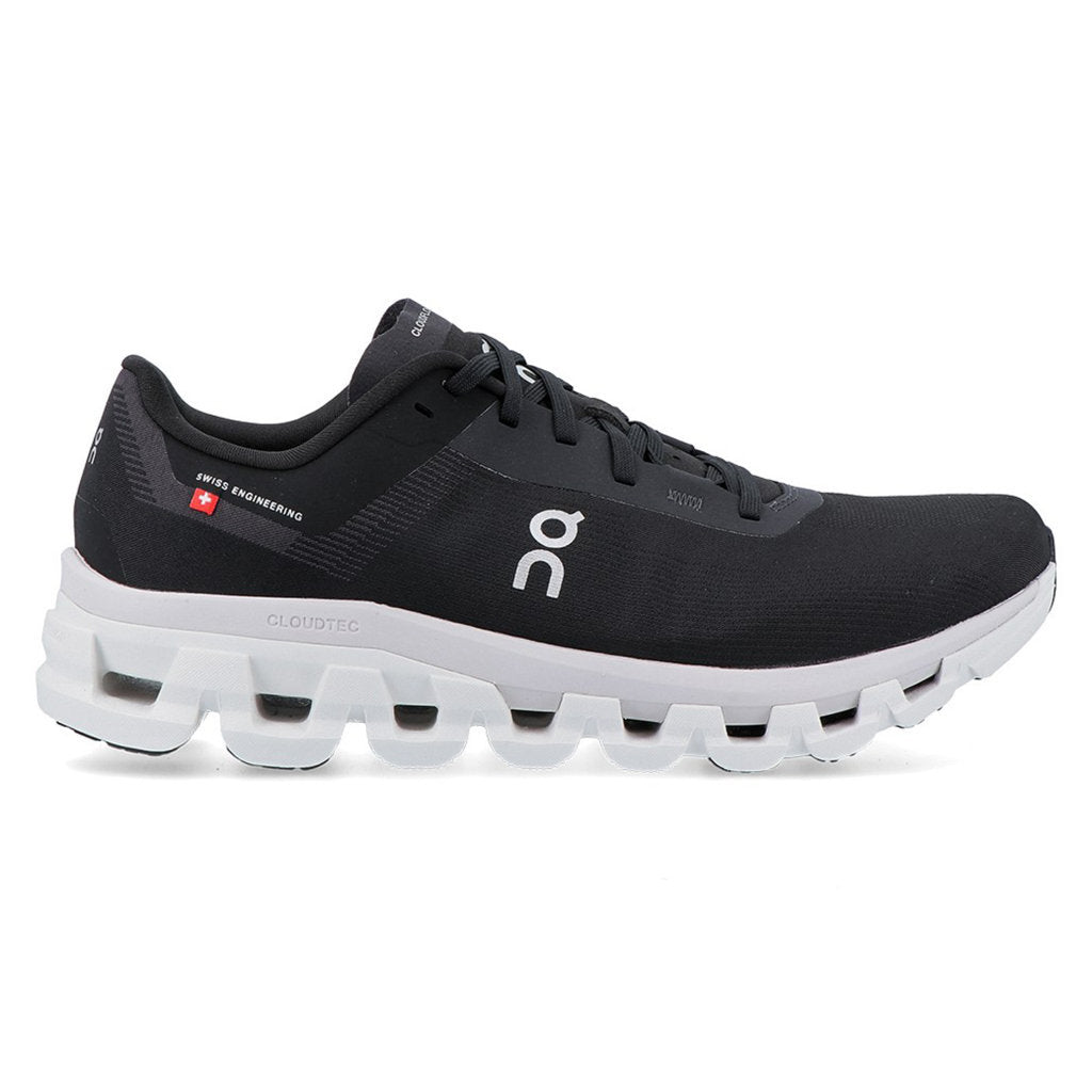 On Cloudflow 4 Textile Synthetic Women's Running Shoes#color_black white