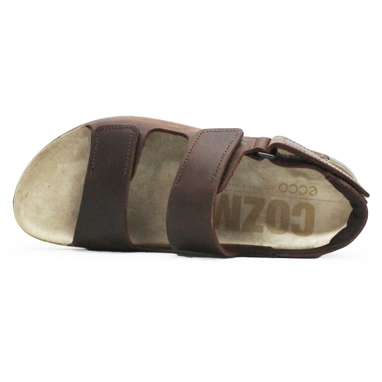 Ecco Cozmo 500944 Leather Mens Sandals#color_potting soil