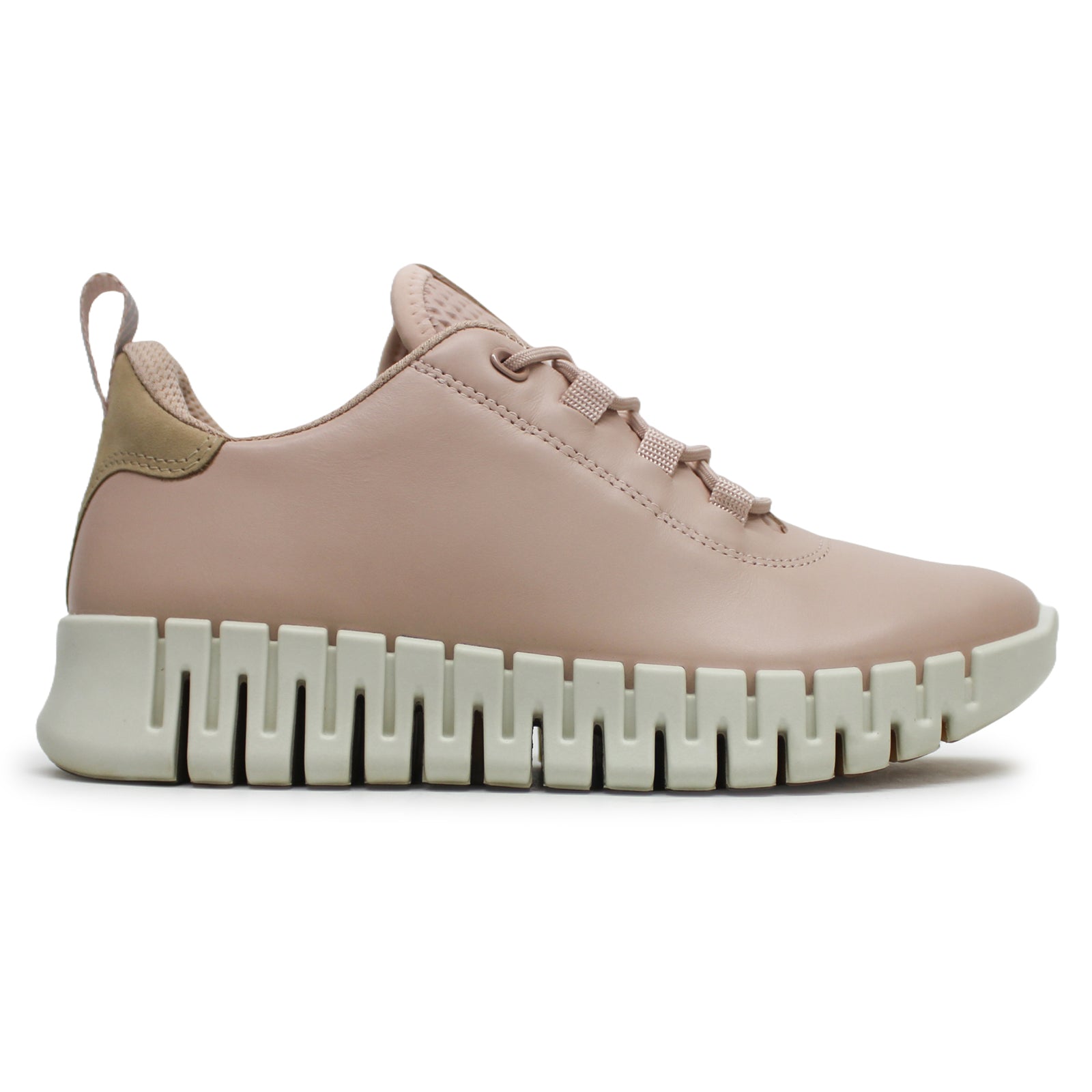 Ecco Gruuv 218203 218203-59530 Full Grain Leather Womens Trainers - Rose Dust Powder - 37#color_rose dust powder