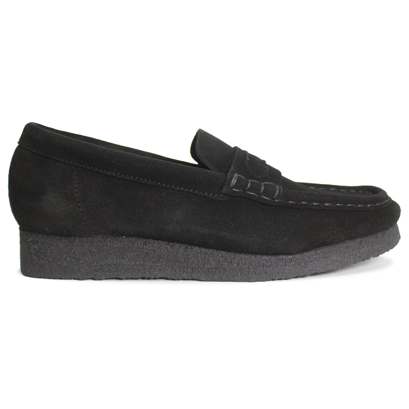 Clarks Originals Wallabee Loafer Suede Womens Shoes#color_black