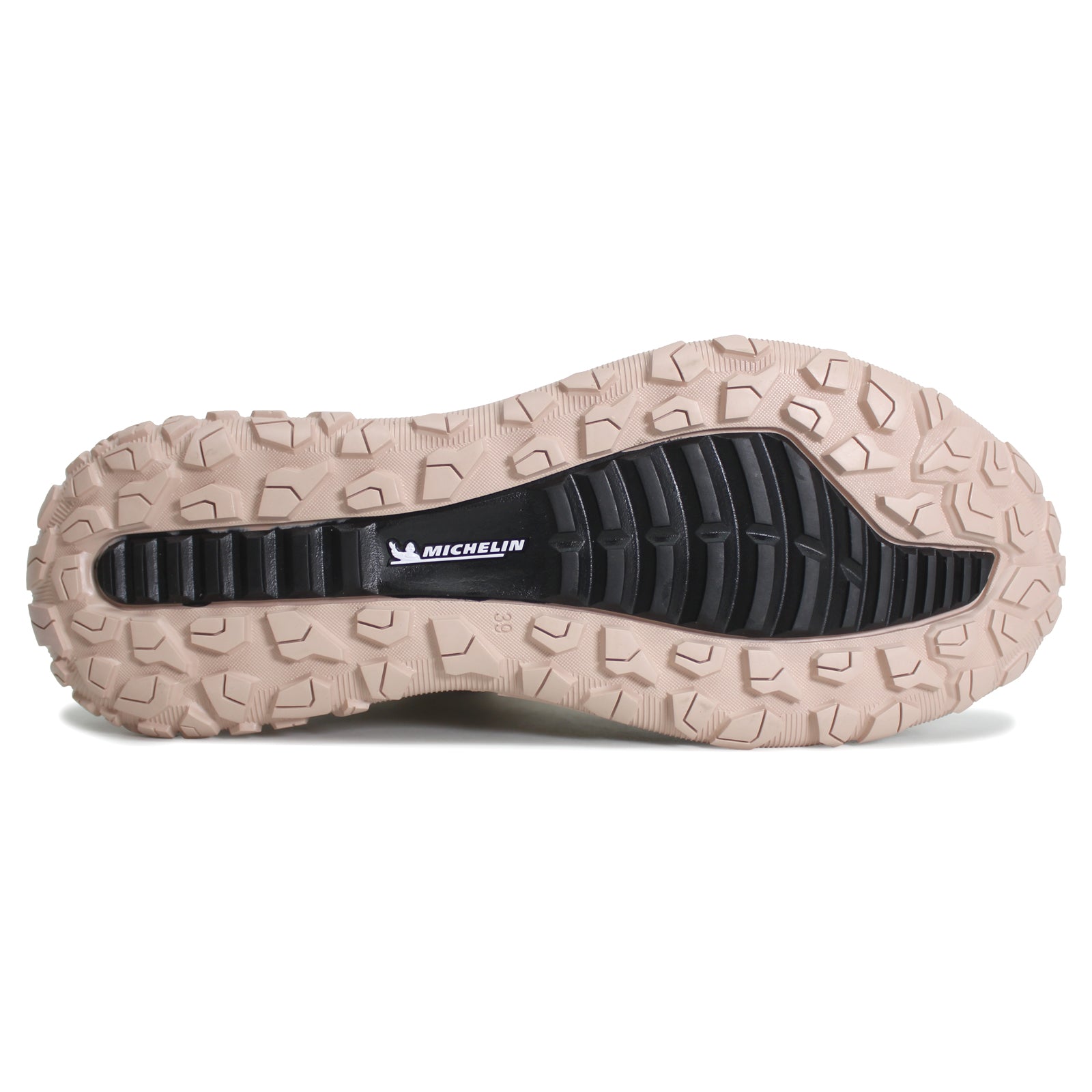 Ecco ULT-TRN Leather Textile Womens Trainers#color_nude limestone