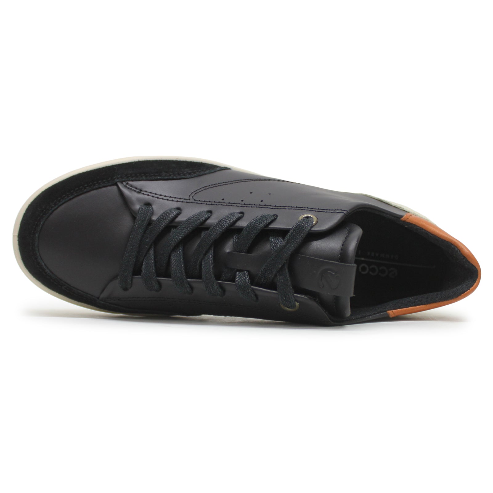 Ecco Street Lite 212853 Nubuck Leather Womens Trainers#color_black black limestone