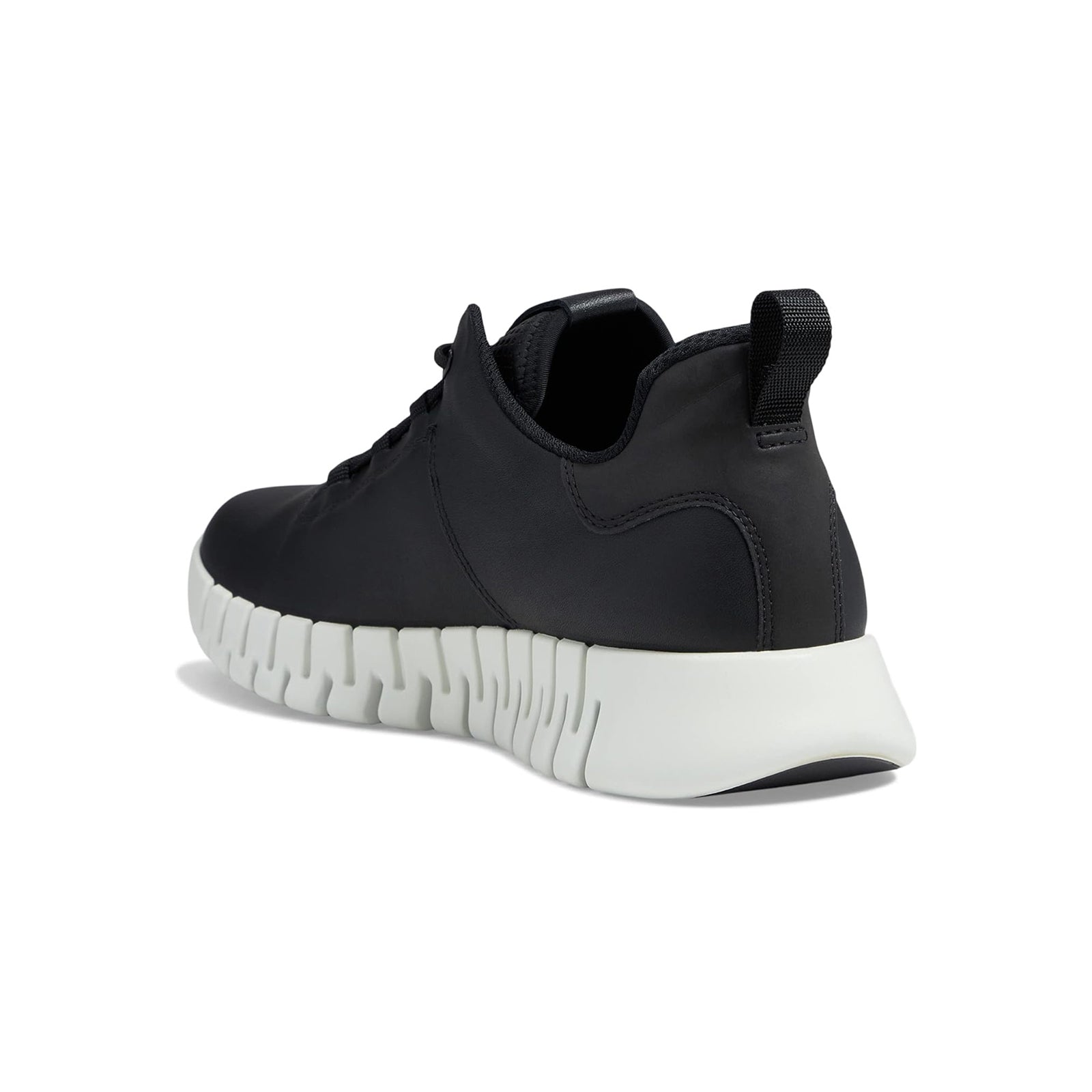Ecco Gruuv Smooth Leather Mens Trainers#color_black black