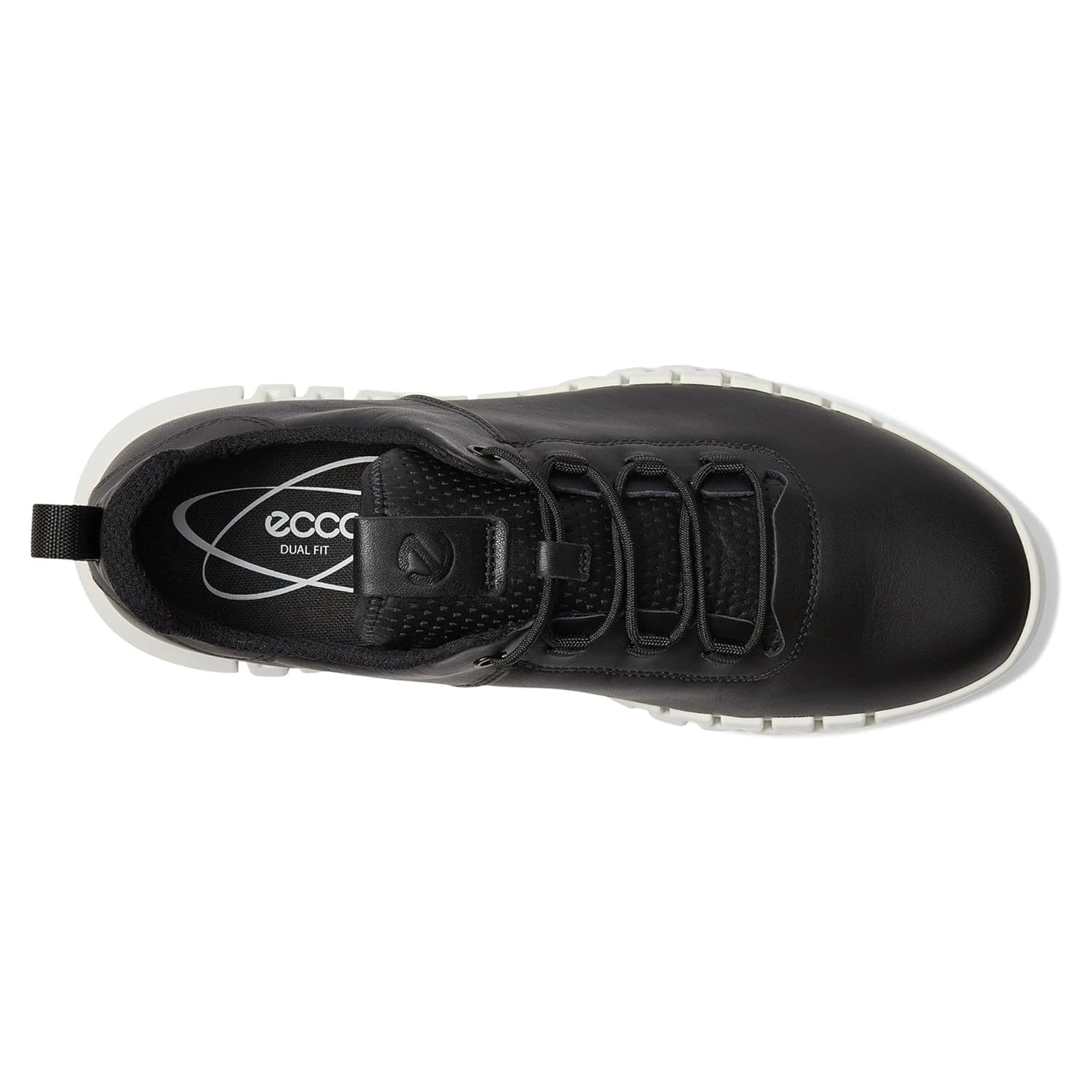 Ecco Gruuv Smooth Leather Mens Trainers#color_black black