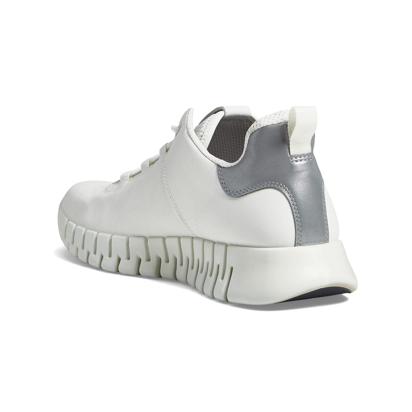 Ecco Gruuv Smooth Leather Mens Trainers#color_white white