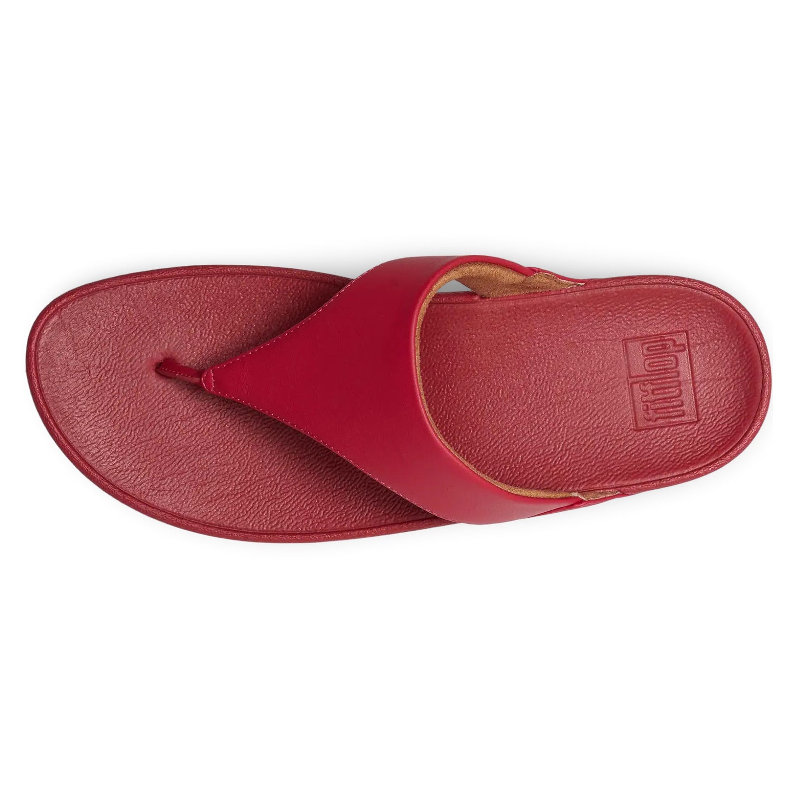 FitFlop Lulu Toe Post Leather Womens Sandals#color_redberry