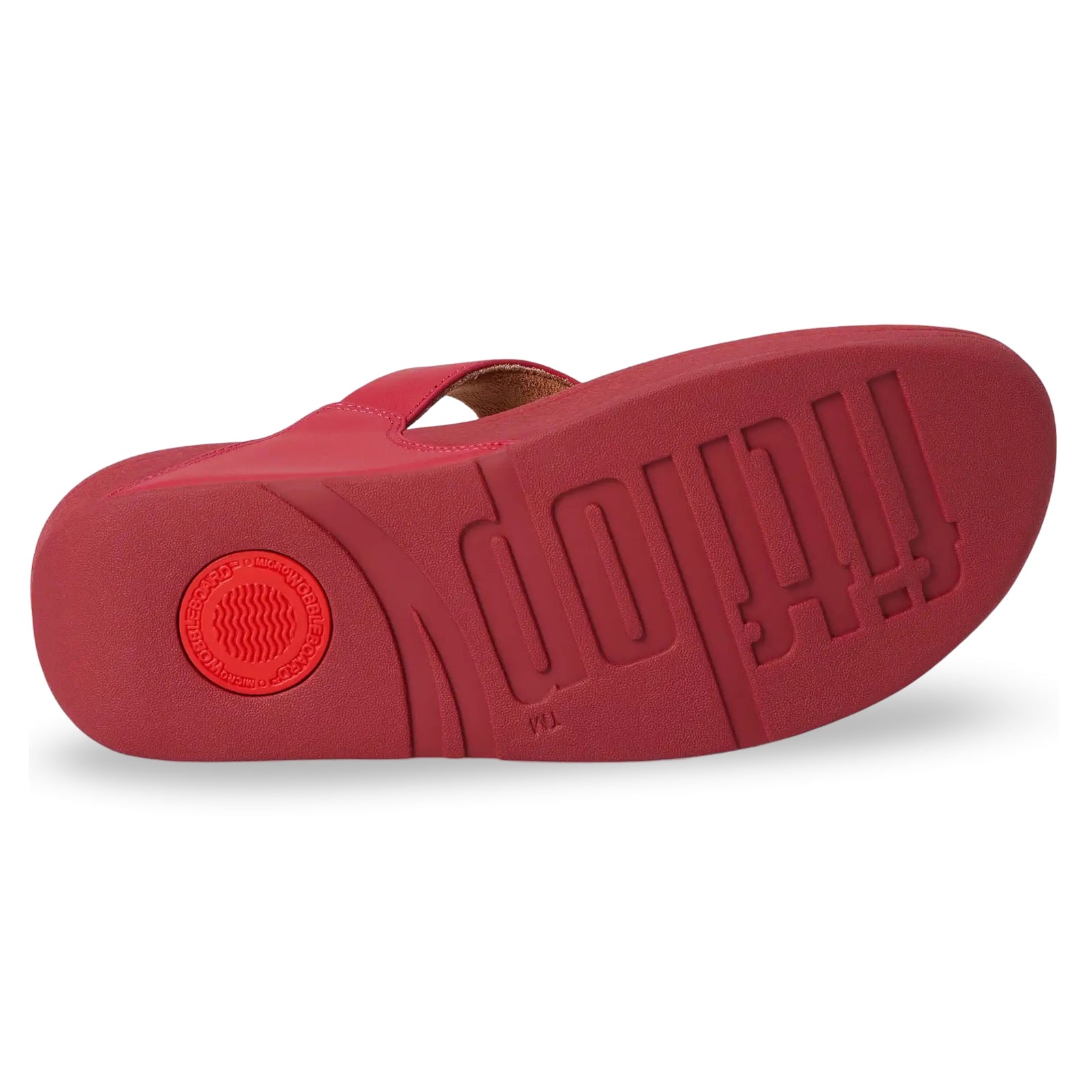 FitFlop Lulu Toe Post Leather Womens Sandals#color_redberry