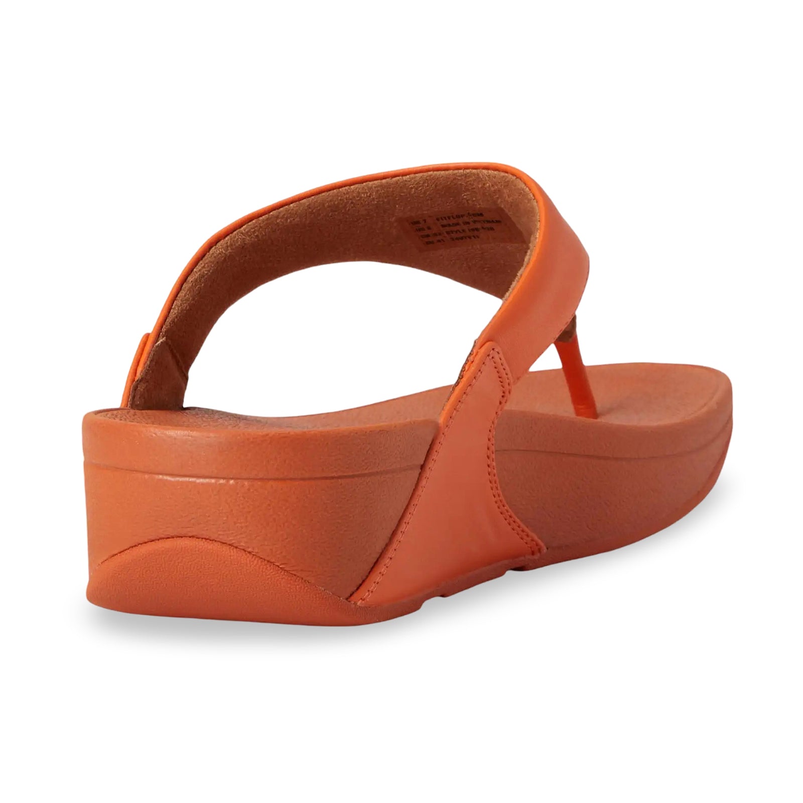 FitFlop Lulu Toe Post Leather Womens Sandals#color_satsuma