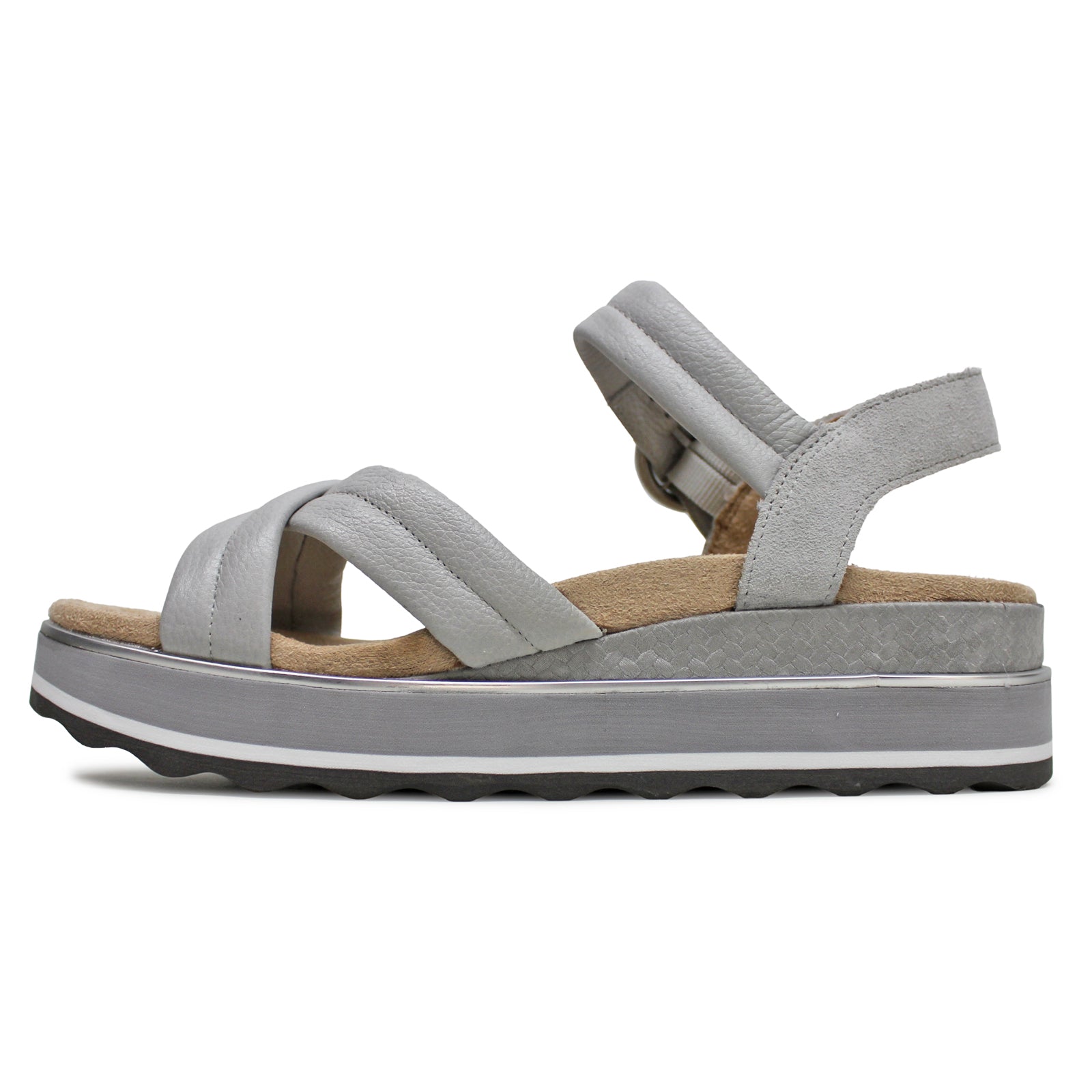 Vionic Reyna I4743L1020 Suede Leather Womens Sandals - Vapor - 36.5#color_vapor