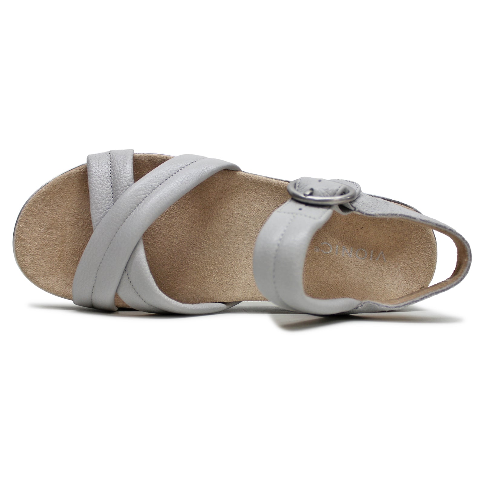 Vionic Reyna I4743L1020 Suede Leather Womens Sandals - Vapor - 36.5#color_vapor