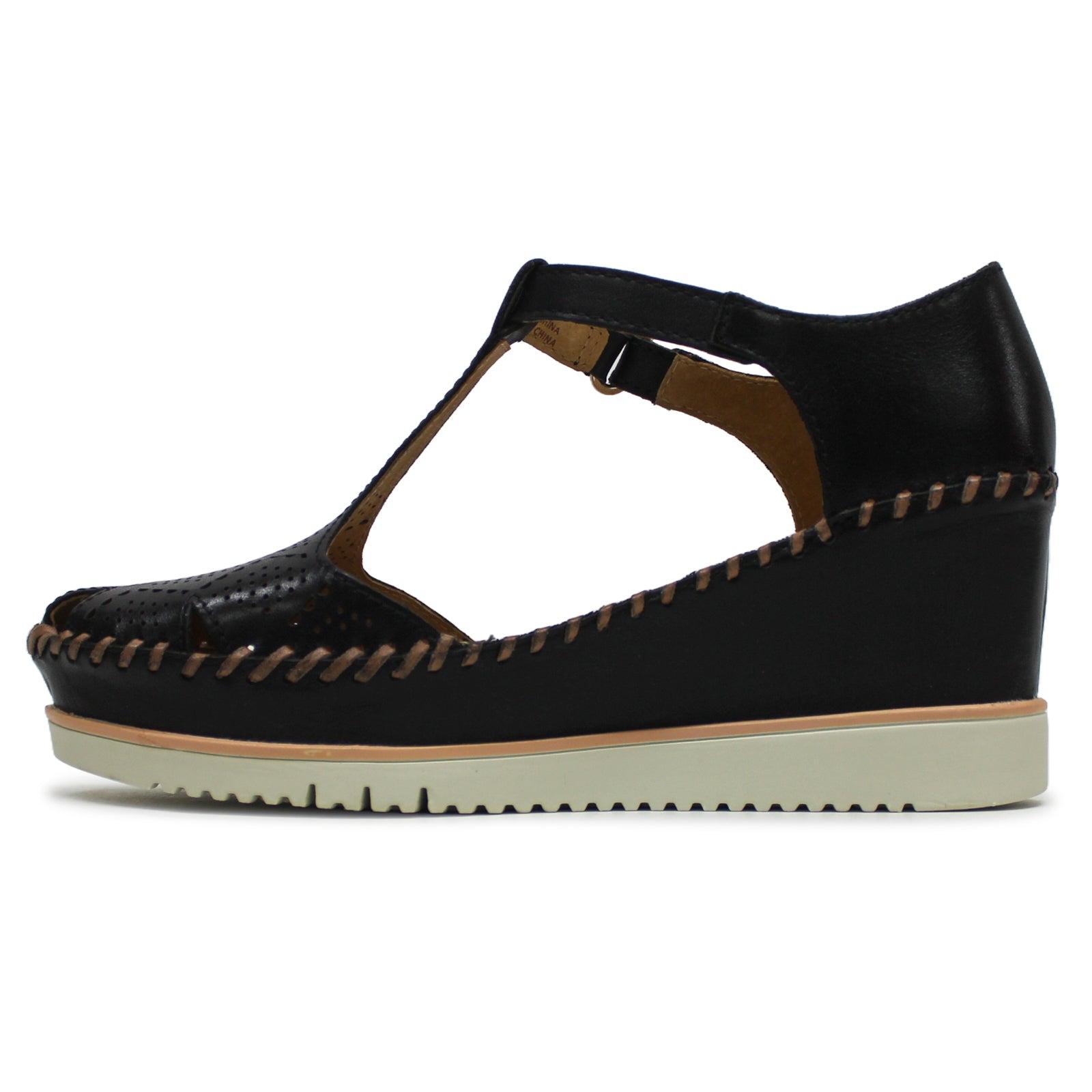 Pikolinos Aguadulce W3Z-1991 Leather Womens Sandals#color_black