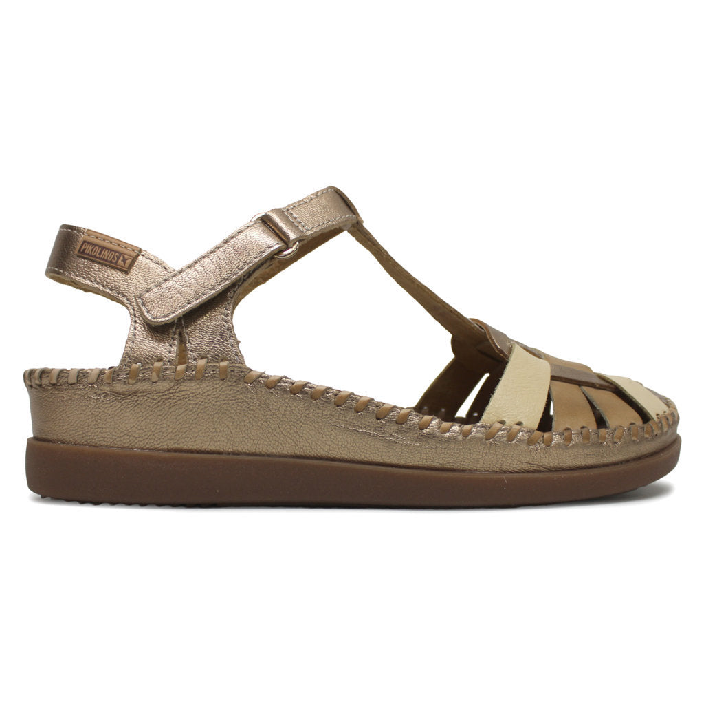 Pikolinos Cadaques W8K-0965 Leather Womens Sandals#color_champagne