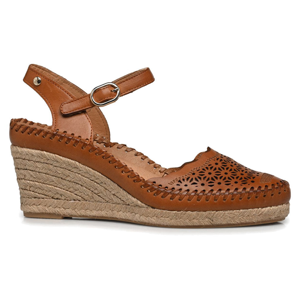 Pikolinos Vila W9Y Leather Womens Sandals#color_brandy