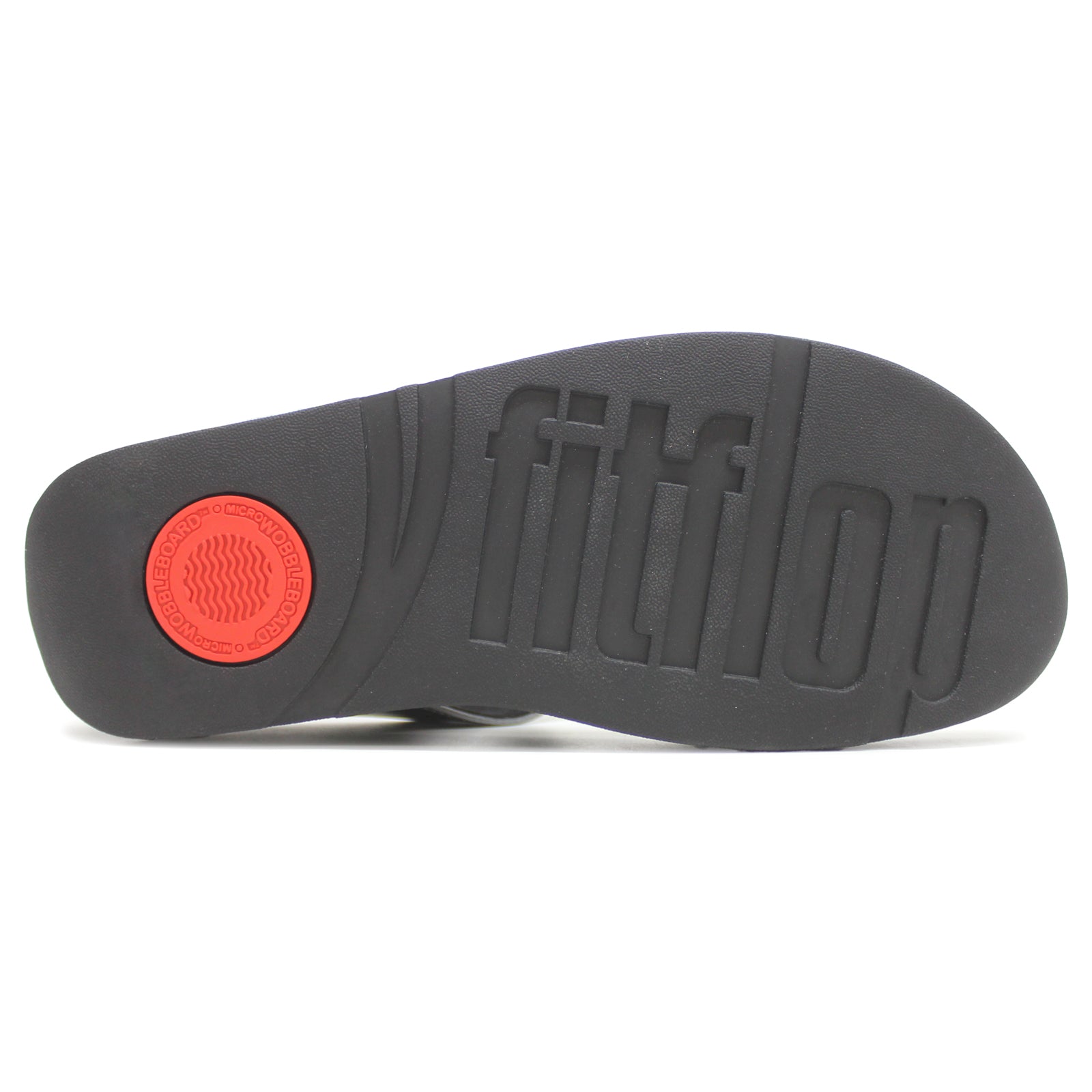 FitFlop Halo Bead Circle Metallic Toe Post Polyurethane Womens Sandals#color_pewter black