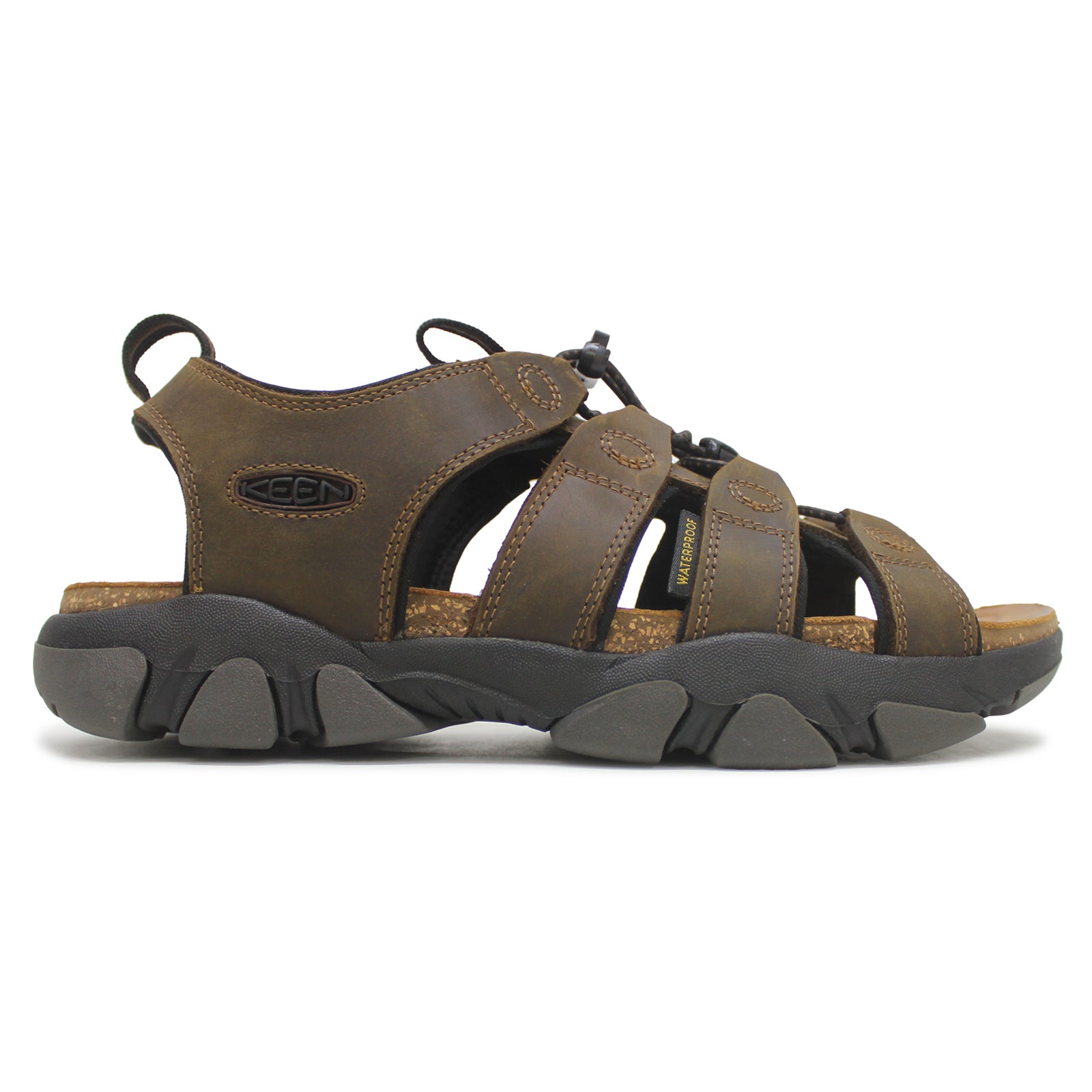 Keen Daytona II 1027340 Full Grain Leather Mens Sandals - Bison Black - 47#color_bison black