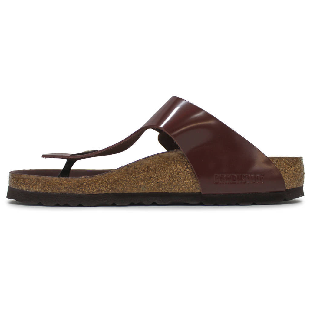 Birkenstock Gizeh Big Buckle Leather Unisex Sandals#color_chocolate